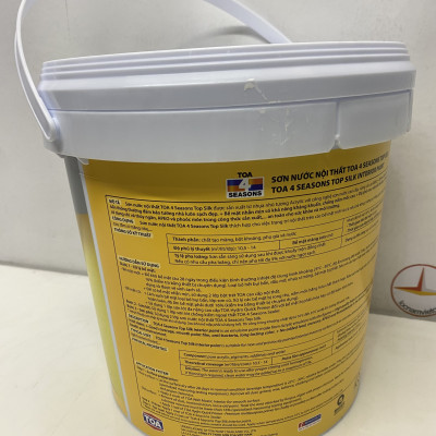 Sơn nước Toa 4 Season Top Silk dễ lau chùi nội thất màu xanh ngọc 7508 _5L