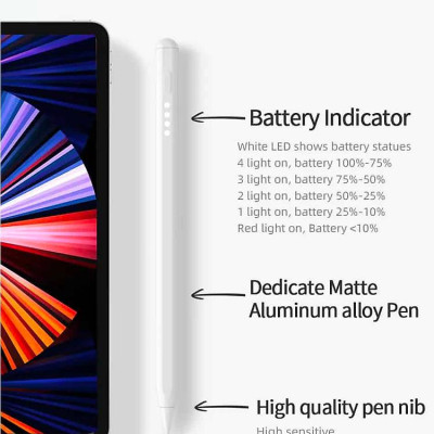 Bút cảm ứng WiWU Pencil Pro IV Cho iPad - hàng chính hãng