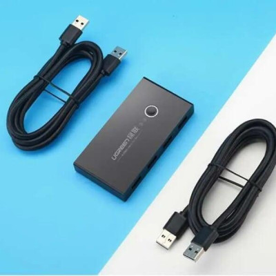 Ugreen UG30767US216TK Bộ chuyển mạch USB 2.0 gộp 4 thiết bị vào 2 máy tính cao cấp - HÀNG CHÍNH HÃNG