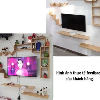 Kệ Tivi Treo Tường Phòng Khách Hiện Đại Juno Sofa CTBST68 KT 117x15x116 cm