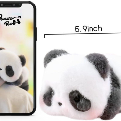 Đồ Chơi Thú Bông Panda Roll Lying Down Magnetic Shoulder - 52Toys