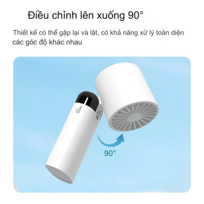 Quạt tích điện nén đá lạnh mini XM Youpin Losky LT-S3213 siêu mát pin khỏe, sử dụng cầm tay để bàn đeo cổ, kèm đế giữ điện thoại - Hàng nhập khẩu
