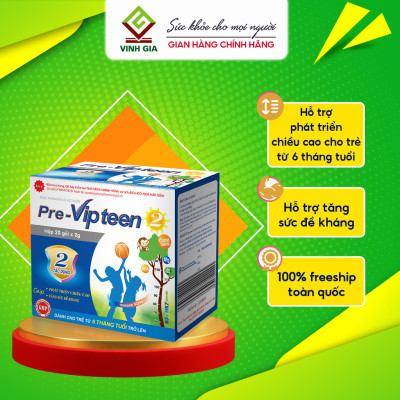 [MUA 1 TẶNG 1] Pre-Vipteen 2 Giúp Tăng Chiều Cao,Tăng Sức Đề Kháng Cho Trẻ Từ 6 Tháng Tuổi  HSD T5/2026