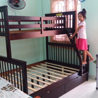 Giường 2 Tầng K.Bed 128 (Nâu)