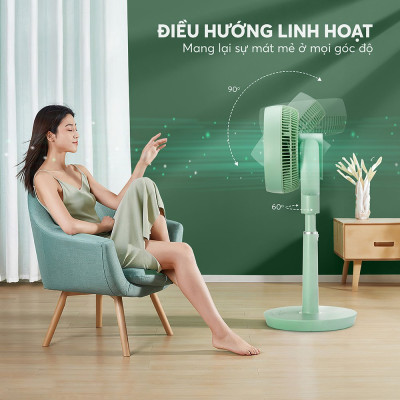Quạt tuần hoàn không khí Elmich CFE-8791, làm mát diện rộng và làm mới không khí tới 20 lần/giờ, quạt tạo luồng gió tuần hoàn và điều hòa không khí trong phòng  - Hàng chính hãng