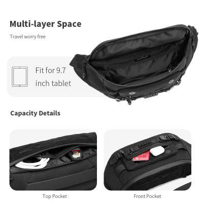 Ozuko Túi Đeo Hông Thể Thao Chống Thấm Nước Tiện Dụng Cho Nam