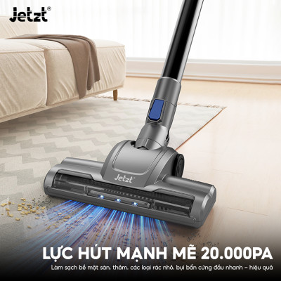 Máy hút bụi cầm tay không dây Jetzt XS27, làm sạch đa năng với đèn LED chiếu sáng - Hàng chính hãng