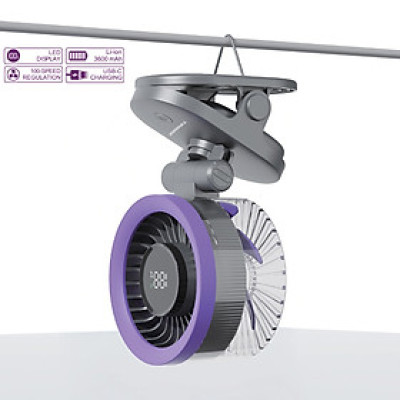 Quạt kẹp sạc điện USB Tiross TS3423 - Hàng chính hãng