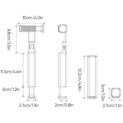 Kẹp Điện Thoại Gấp Gọn Mini Đa Năng RiBi - Giá Đỡ Kẹp Bàn Xoay 360° Tiện Lợi Du Lịch - Hàng Chính Hãng