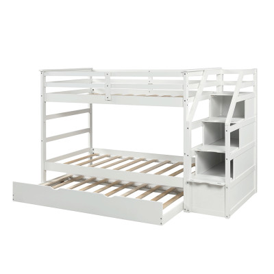 [Miễn phí vận chuyển, lắp đặt] Giường tầng xuất khẩu Newport 1m/1m thang hộp di động-IBIE