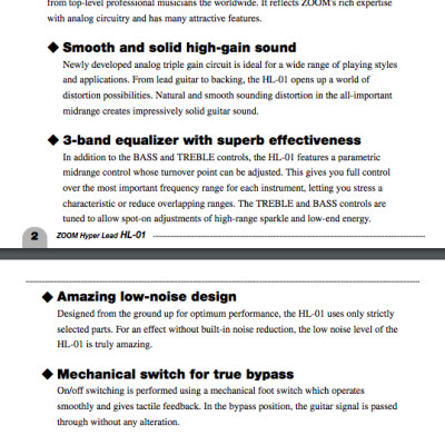 Thiết bị hiệu ứng đàn guitar Hyper Lead ZOOM HL-01  - Hàng chính hãng