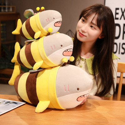 Gấu bông cá mập lai ong siêu hot siêu dễ thương cho bé (25cm--->35cm) vải miniso 4 chiều co giãn êm ái mềm mại, hàng xịn cao cấp chất lượng cao