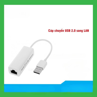Bộ chuyển đổi USB 2.0 sang LAN 10/100 Mbps Cáp Chuyển Đổi USB 2.0 Sang RJ45 (Trắng) Dây Cáp Chuyển Đổi USB 2.0 Sang LAN - Hàng Nhập Khẩu