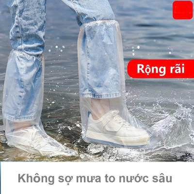 Combo 2 Đôi Bao Giày Đi Mưa - Áo Mưa Bọc Giày Dép Thời Trang Khô Ráo Dù Mưa Bão Bộ 2 bọc giày đi mưa chống nước trong suốt co giãn hiệu áo mưa cho giày Ủng đi mưa nilon bọc giày đi mưa Free Size Loại dày A1 đặc biệt chống ướt bẩn giày Đi Chơi Phượt Đi Làm