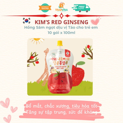 Hồng Sâm ngọt dịu vị Táo cho trẻ em Kim