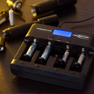 Bộ  sạc pin POWERLINE 5 Pro ANSMANN - Hàng Nhập Khẩu