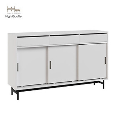 [Happy Home Furniture] LUCA, Tủ lưu trữ 3 cánh lùa - Chân sắt, 150cm x 40cm x 90cm ( DxRxC), TCL_016