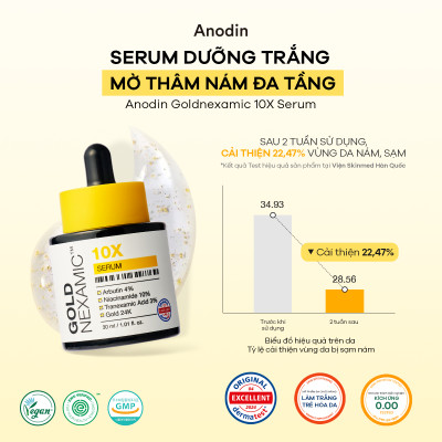 Serum mờ thâm nám, đều màu da Anodin Goldnexamic 10X Hàn Quốc 30ml