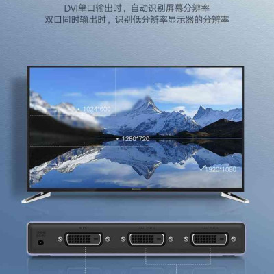 Ugreen UG80647CM202TK 1920x1080 @ 60Hz Bộ chia 1 cổng DVI 24+1 ra 2 cổng DVI 24+1 - HÀNG CHÍNH HÃNG