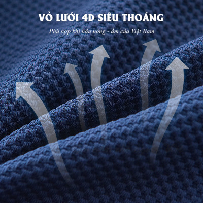 Đệm dựa lưng ghế văn phòng, ghế ô tô EMA chất liệu cao su non cao cấp, vỏ lưới thoáng mát