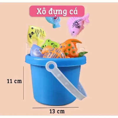 Đồ Chơi Câu Cá, SIZE ĐẠI, Bộ Câu Cá 42 Chi Tiết Cho Bé Gồm 2 Xô, 2 Cần Câu, 1 Phao, 1 Bơm Và Cá