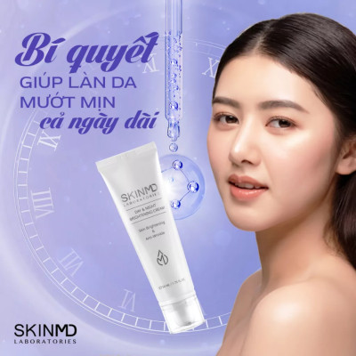 Combo mờ nám chuyên sâu SKINMD DAY & NIGHT BRIGHTENING CREAM 50g và SKINMD PURE WHITENOL INTENSIVE CREAM 15g giúp dưỡng trắng da, mờ đốm sắc tố