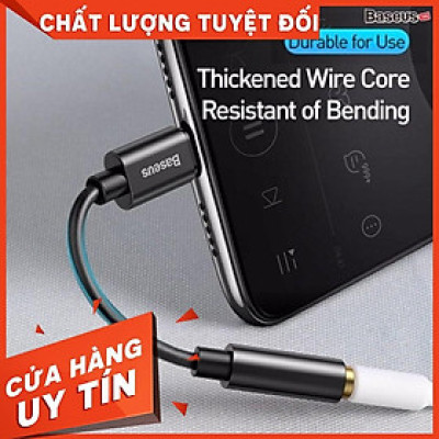 Đầu chuyển Type C sang Audio AUX 3.5mm Baseus chính hãng L54 (Type-C Male to 3.5mm Female Adapter, built-in DAC, 24-bit/48kHz)