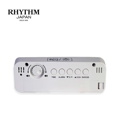 Đồng hồ để bàn báo thức Rhythm LCT107NR03 – KT 14.8 x 5.7 x 4.7cm / 132g. Vỏ nhựa. Dùng Pin