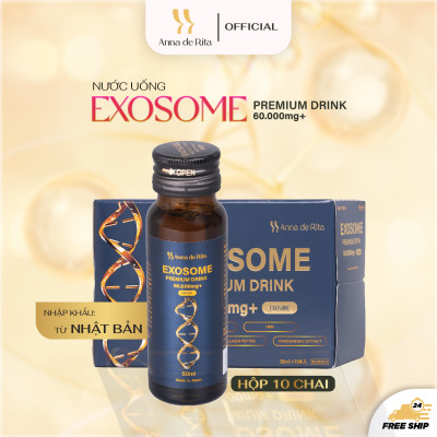 [Anna de Rita] Nước Uống Collagen EXOSOME Premium Drink 60.000MG+ Đẹp Da, Trẻ Hóa (hộp x 1 lọ 50ml)