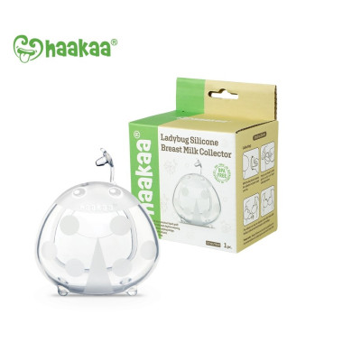 Miếng lót hứng sữa con bọ rùa HaaKaa. Dung tích 40ml và 75ml. Chất liệu silicone cao cấp, an toàn. Không chứa BPA, PVC và phthalate