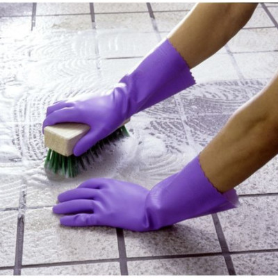 Găng tay cao su mềm mịn tự nhiên cao cấp Shaldan Vinyl màu tím - Made in Japan