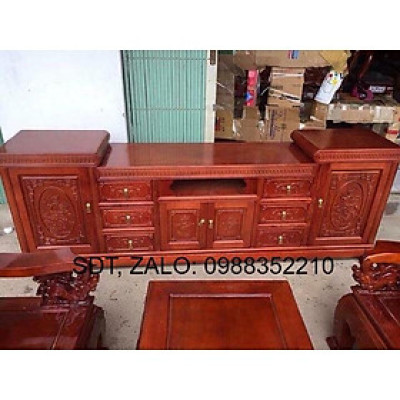Kệ tivi gỗ soan đào 2m2