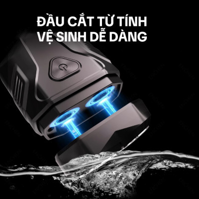 Máy cạo râu Enchen Mini X {New 2025} 15 lưỡi dao tự mài, đầu cạo 3D kháng nước toàn thân pin trâu - Hàng chính hãng