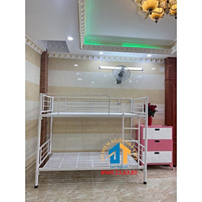 Giường Sắt 2 Tầng cao cấp nhiều kích thước MÀU TRẮNG