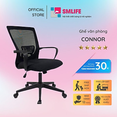 Ghế văn phòng chân xoay lưng bọc lưới SMLIFE Connor