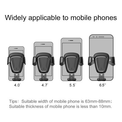 Giá Đỡ Điện Thoại Ô Tô Baseus Gravity Car Mount Kẹp Cửa Gió Điều Hòa - Hàng Chính Hãng
