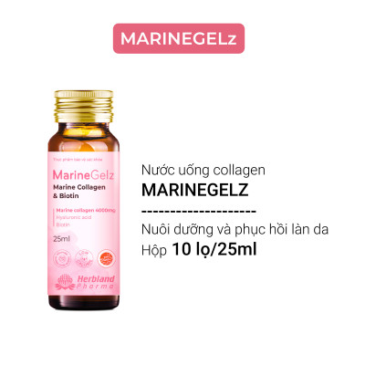 Nước uống Collagen MarineGelz 4000mg ngăn ngừa lão hóa, trẻ hóa làn da - (10 lọ x 25ml)
