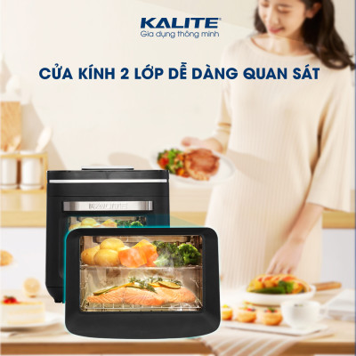 Nồi Chiên Hơi Nước Kalite Steam X Tiêu Chuẩn Châu Âu 9 Chương Trình Cài Sẵn Dung 15 Lít Công Suất 1635 W - Hàng Chính Hãng