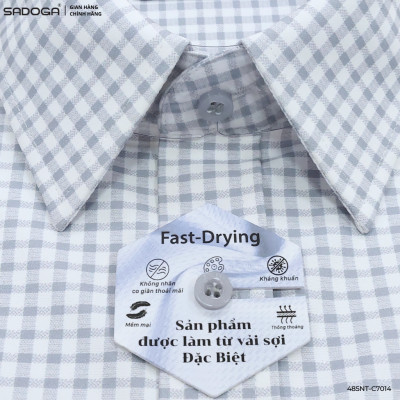 Áo Sơ Mi Nam Nhanh Khô Thoáng Mát Dáng Classic C7014