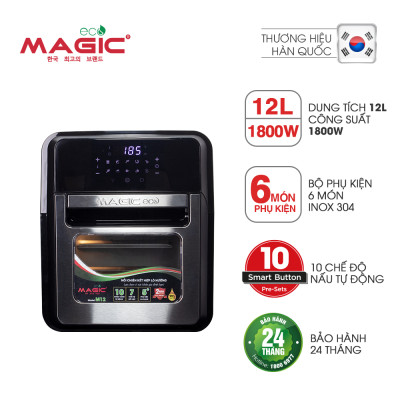 Nồi chiên không dầu kết hợp lò nướng Magic Eco M12 12L - Hàng chính hãng