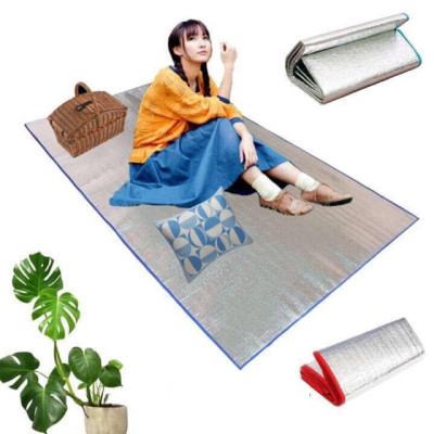 Chiếu Bạc Ngủ Trưa Văn Phòng Tấm Thảm Trải Lót Bạc Gấp Gọn Cách Nhiệt Du Lịch 1mx2m