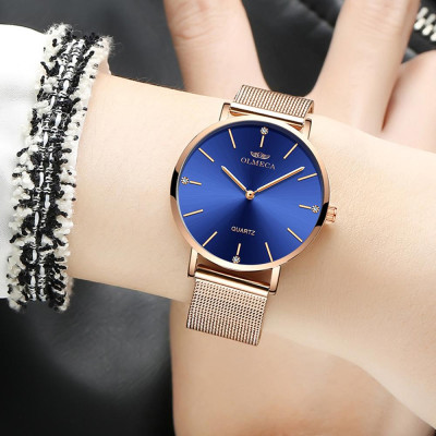 Đồng hồ thạch anh OLMECA 0839L  nữ Dây đeo bằng thép không gỉ Thời trang Đồng hồ đeo tay 3ATM đa chức năng