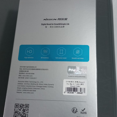 [cho 15ProMax] Kính cường lực full màn hình viền đen 0.3mm cho iP 15 Pro Max 6.7inches Nillkin CP+PRO _ hàng chính hãng