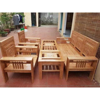 Bộ bàn ghế gỗ sồi phòng khách