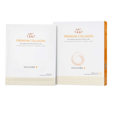 MẶT NẠ BỔ SUNG COLLAGEN LAC TAUT RADIANCE+ PREMIUM (5 MIẾNG)