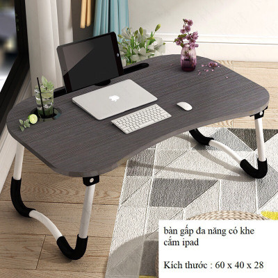Bàn Học Gấp Gọn Thông Minh Có Khe Để Ipad, Điện Thoại Tiện Dụng Cho Bé (Giao Màu Ngẫu Nhiên)