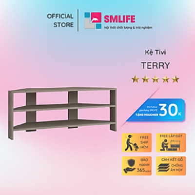 Kệ để tivi phòng ngủ bằng gỗ công nghiệp SMLIFE Terry