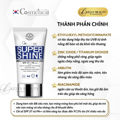 Kem Nền Che Khuyết Điểm Perfect Sun Cover Cosmeheal - Nâng Tone, Dưỡng Trắng, Bảo Vệ Da | Kelly Beauty