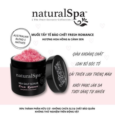 Tẩy tế bào chết muối khoáng hút độc tố, tăng cường lưu thông máu, cải thiện làn da - naturalSpa Fresh Romance Sea Salt Scrub 500gr