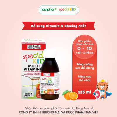 TPBVSK Special kid Multivitamin - Siro Bổ sung vitamin và khoáng chất - Hỗ trợ nâng cao sức khỏe, tăng cường sức đề kháng (125ml) [Siro - Nhập khẩu Pháp]